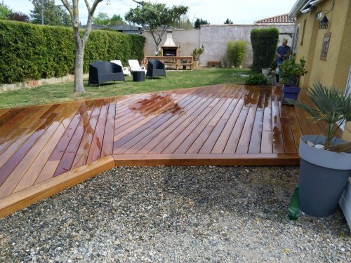 Création d'une terrasse en bois Cumaru à Saint-Lys